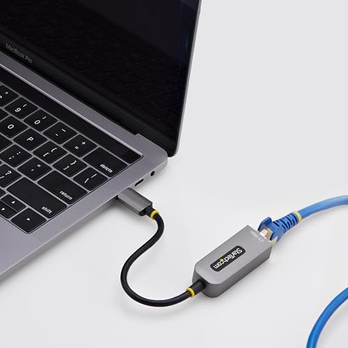 Image of StarTech 2.5GbE USB-C to Ethernet Adapter, NBASE-T NIC, Thunderbolt