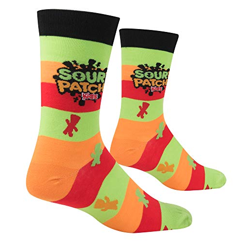 Crazy Socks, Sour Patch Kids Candy Stripes, Crew Socks For Men, Novelty Silly #TOP2