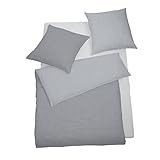  Schlafgut Casual Cotton Wendebettwäsche Concer achatgrau 200x200 cm + 2x 80x80 cm