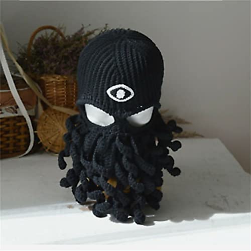 Masque de pieuvre en tricot doux pour bonnet de fête unique