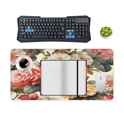 Vintage Floral Pad Mouse Large Antideslizante miniatura 4