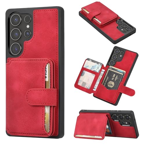 Housse Samsung S21 Ultra rouge antichoc avec support silicone