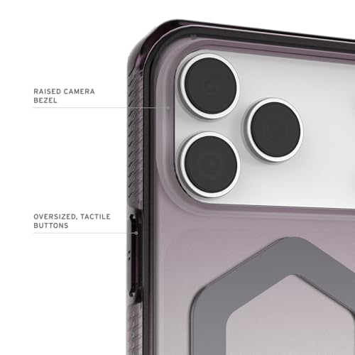 Image of Urban Armor Gear UAG Plyo Magnetic Compatible, Rugged Slim Anti-Yellowing Transparent Clear Shockproof Military Grade Protective Case /Cover Designed for iPhone 17 Pro Max (2025) - Black /Clear Ombre