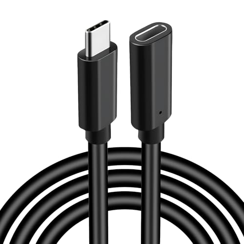 Leloco USB C Verlängerung Kurz 2M Typ C 3.1 Gen2 10Gbps USB-C Verlängerung Kurz Stecker auf Buchse 100W und 4K@60Hz kompatibel mit iPhone 16/15 M3 MacBook Pro/Air iPad Air 2024 usw