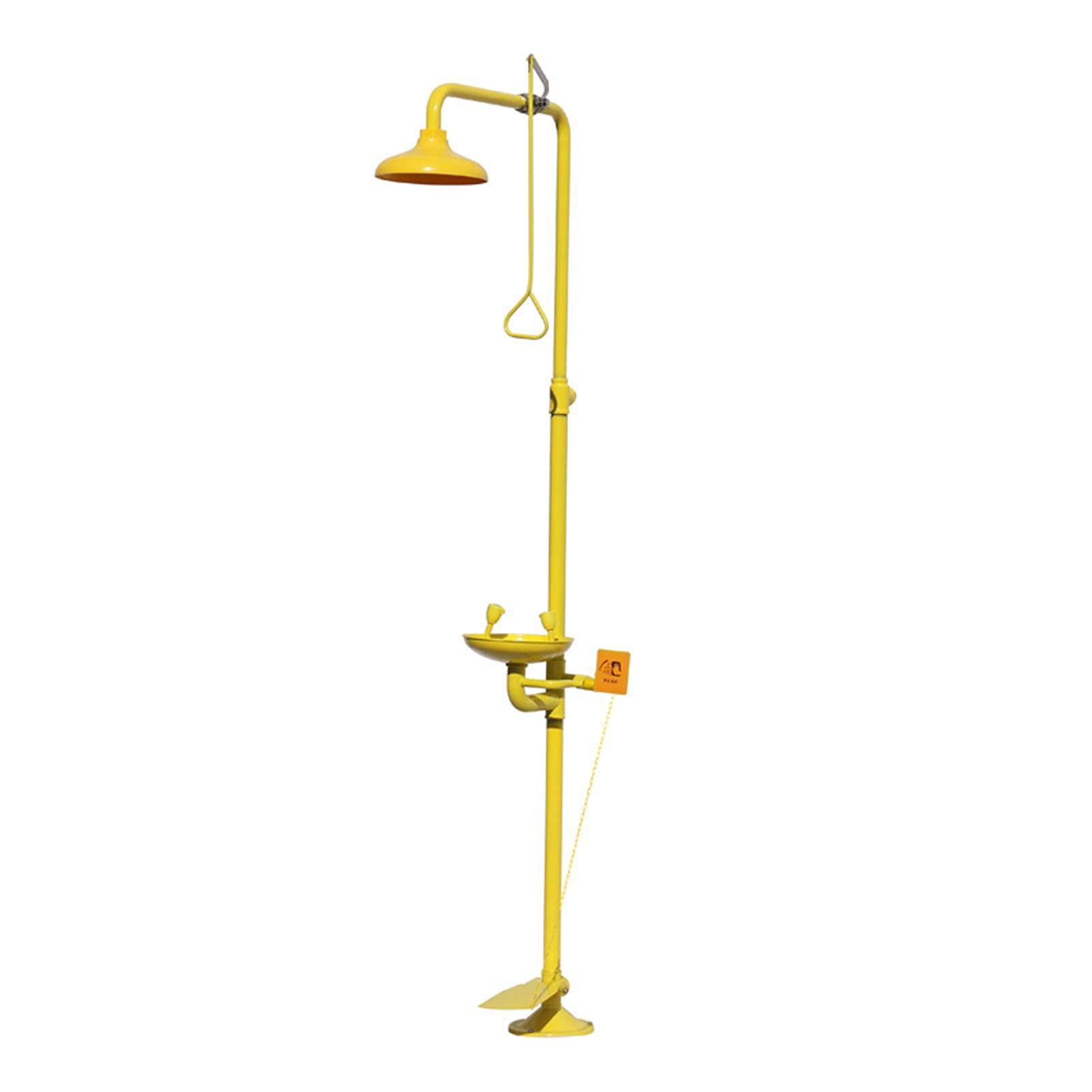 Estación lavaojos, Sistema Combinado de Ducha de Emergencia, estación lavaojos de Acero Inoxidable 304 con Revestimiento ABS y Pedal, para Laboratorio de fábrica al Aire Libre.,