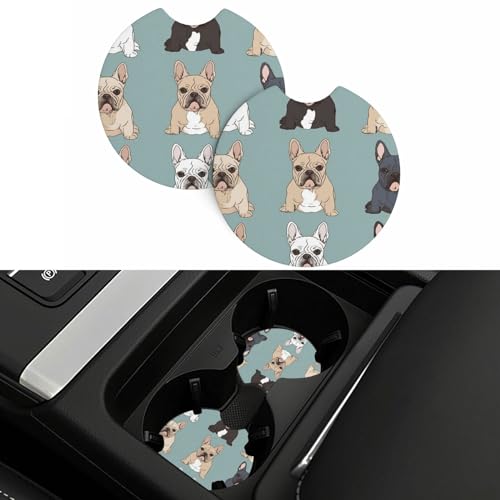 Posavasos de coche French Bulldog 2 unidades miniatura 7
