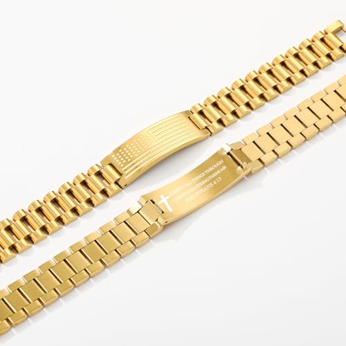 Pulsera con versículo bíblico bandera americana para hombres miniatura 2