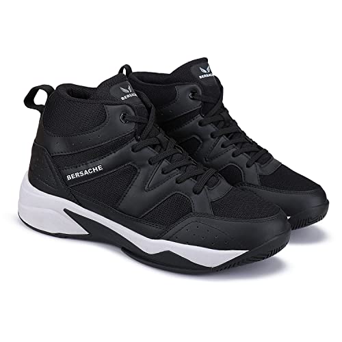 Image of BERSACHE Premium Sports,Gym, Trending, Stylish Running Shoes for Men (Black)