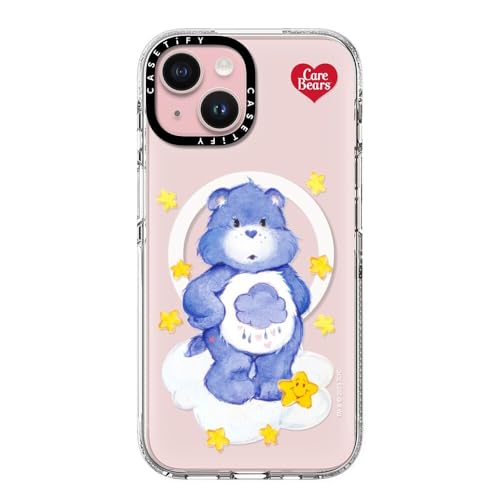 CASETiFY �C���p�N�g �N���A iPhone 15 �P�[�X [���ϖh�~/�N���A ����/MagSafe�Ή�/Care Bears Co-Lab] - Grumpy Bear Case