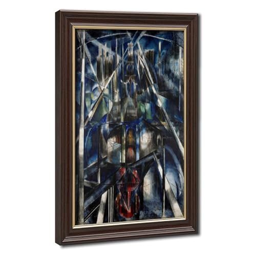 Pont de Brooklyn par Joseph Stella Toile Tendue Modernisme Cadre Art 61x91,4 cm