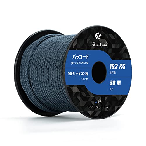 Abma Cord �p���R�[�h 3mm 3�c 50m 100���i�C���� ���[�v �҂� �L�����v �A�E�g�h�A�p �ω׏d192kg-�l�C�r�[