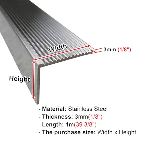Barre de seuil nez de marche acier inoxydable finition design épuré Vibeo - 8