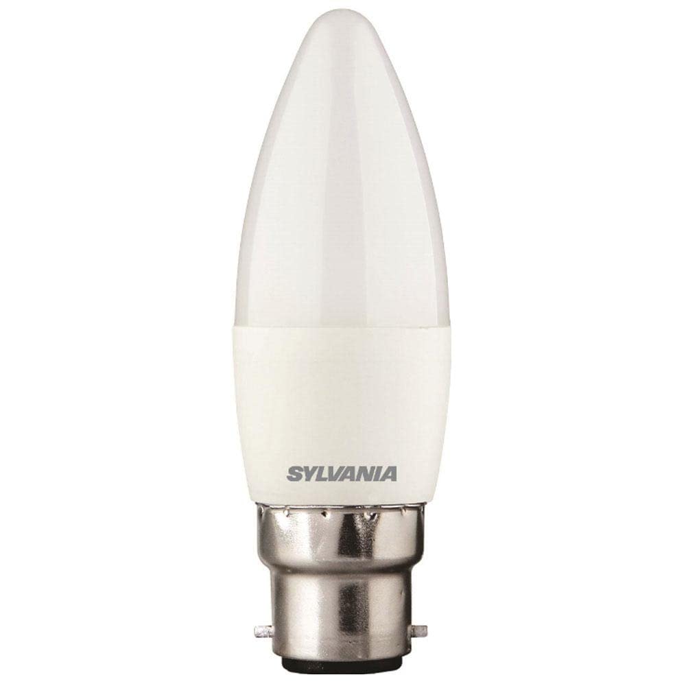 Sylvania 6.5W Led Candle Bulb, B22, 2700K, 806Lm, Non-Dimmable