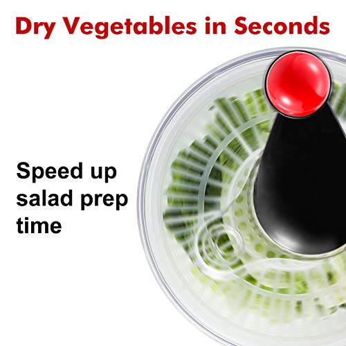 Salad Spinner Large, 5L Lettuce Spinner Salad Dryer Fruit Vegetable Washer Easy to Clean Mixer Easy and Quick Drying - Image 3