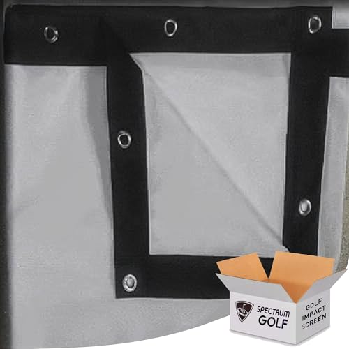 Golf Impact Screen **Poly Spacer**Black Border with Grommets (120 x 96)