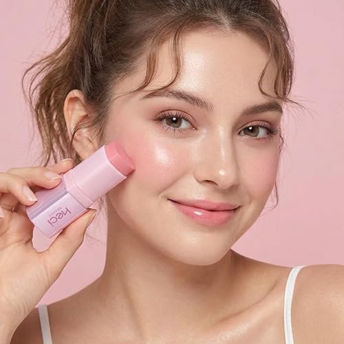 HECI BEAUTY Blush Stick for Cheeks, Korean Blush, Cream-to-Powder Formula, Soft Satin Matte Glow, Heart-Shaped, Long Lasting, CANDY, 0.25 oz — view 6