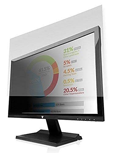 Image of V7 PS24.0W9A2-2N 24 inch Privacy Filter (16:9, 20.91 x 11.73 in / 53.11 x 29.79 cm, Cleaning Cloth, mounting Straps) matt /Glossy