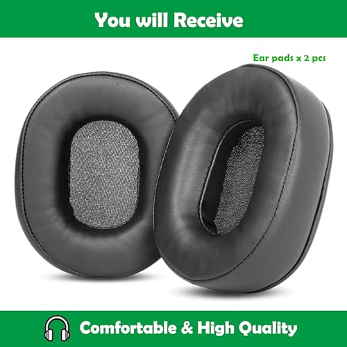 Almohadillas premium de repuesto compatibles con Pioneer SE-MS5T MS7BT MS9BN, cuero proteico más suave y espuma viscoelástica miniatura 4