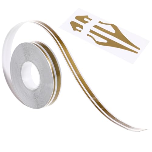 Image of Homoyoyo Gold Pinstripe Tape 32Ft Car Body Side Stripes Auto Pinstripe Tape Decal Waistline Sticker Universal Car Hood Body Side Stripe Glossy for SUV Truck Camper Motorcycle Musical Instrument (Gold