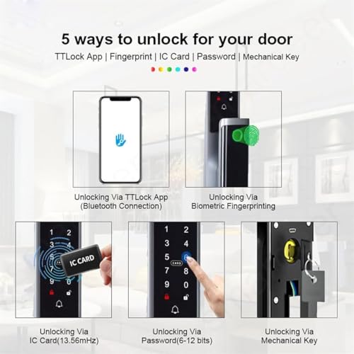 Serrure connectée 3D avec 7 modes de déverrouillage et télécommande - 5
