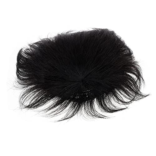 Perruque toupette naturelle clip calvitie cheveux droits remplacement capillaire