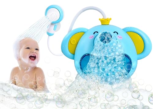 SPITZER Toys® Éléphant à Bulles pour Le Bain avec Fonction Douche et Machine à Mousse - Jouet Aquatique pour Bébé, Plaisir pour Garçons et Filles