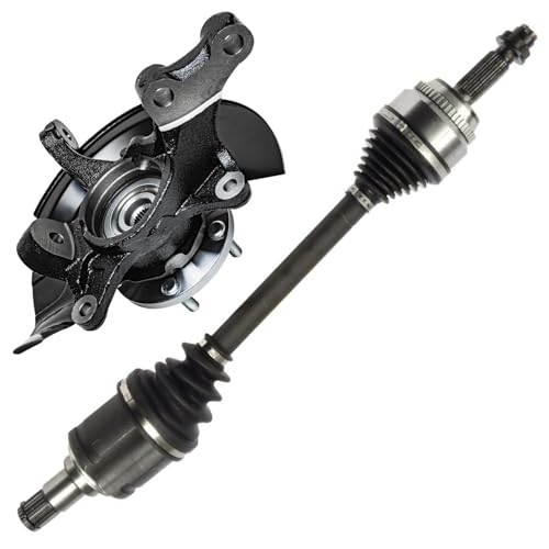 Image of Detroit Axle - 2.4L Front Left Steering Knuckle CV Axle for Toyota Camry