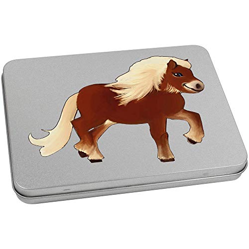 Azeeda 170mm 'Shetland Pony' Metal Hinged Tin/Storage Box (TT00103632)