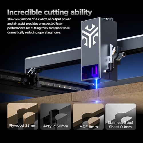 ACMER Gravador a laser, máquina de corte a laser de saída 33W (33000 mW), máquina de gravação a lase