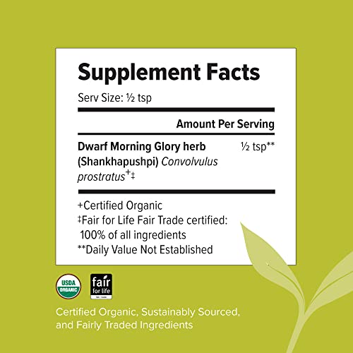 Banyan Botanicals Organic Shankhapushpi Powder – Convolvulus Prostratus – For Promoting Brain Support, Calmness & More* – 1/2Lb – Non-Gmo Sustainably Sourced Vegan #TOP2