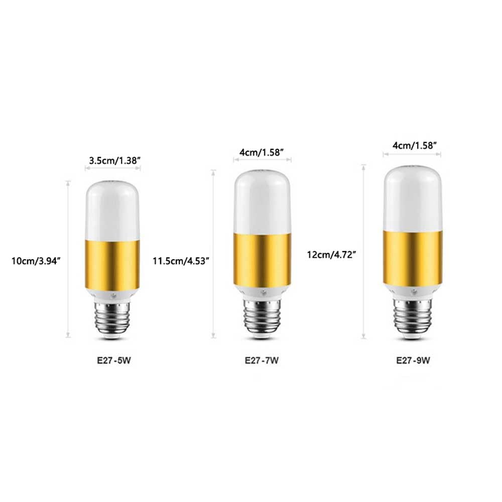Paquete de 2/10 bombillas LED de pilar, bombillas LED E27 de 9 W (equivalente a 60 vatios), iluminación de alto brillo de luz blanca de 6500 K, bombilla LED de ahorro de energía E27 para ilumin