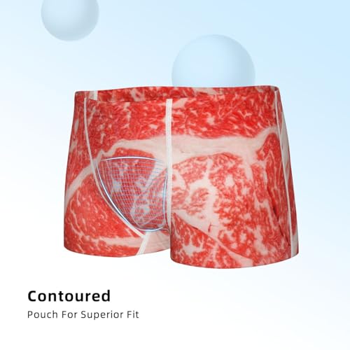 Boys' Cotton Boxer Brief Soft Underwear-Beef Steaks4