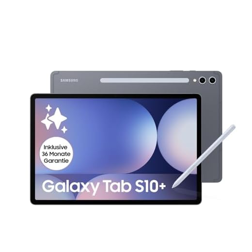 Samsung Galaxy Tab S10+ AI Tablet, Android Tablet, 12 GB RAM, 256 GB Speicher, AMOLED-Display, Antireflexionsbeschichtung, Inkl. S Pen, WiFi, Moonstone Gray, 36 Monate Herstellergarantie
