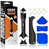 Silicone Caulking Tools 3 in 1, Sealant Finishing Tool with Grout Remove Scraper, Caulk Remover and Angle Scraper Glass Glue for Bathroom, Kitchen, Sink, Shower, Tile and Window Sealing