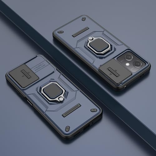 Image of CamShield Pro Case with Slide Camera Protection and 360 Protection Ring Stand Bumper Back Case Cover for Mi Redmi Note 12 5G (Blue)