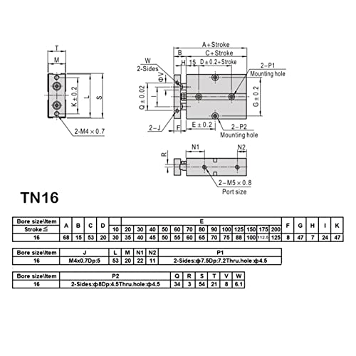 Cilindro neumático TN32 de doble eje para evitar torsiones en automatización 7
