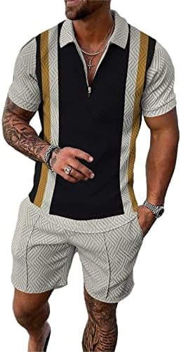 Mens Short Sets 2 Piece Outfits Polo Shirt Fashion Summer Tracksuits Shorts Set for Men and Casual Set for men