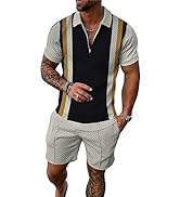 Amazon Men S Short Sets.BUNDMAN Mens Short Sets 2 Piece Outfits Polo Shirt Fashion Summer ...