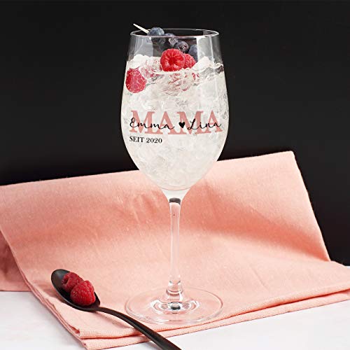 Foto von Herz & Heim® Weinglas für Mama mit Aufdruck - Muttertagsgeschenk