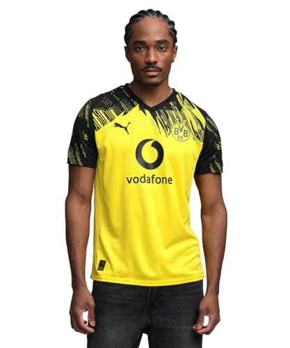 Puma Camiseta para Hombre del Borussia Dortmund Home Jersey Replica, Faster Yellow/PUMA B, L