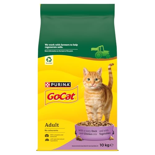 GO-CAT Adult Dry Cat Food Chicken and Duck 10kg Pack