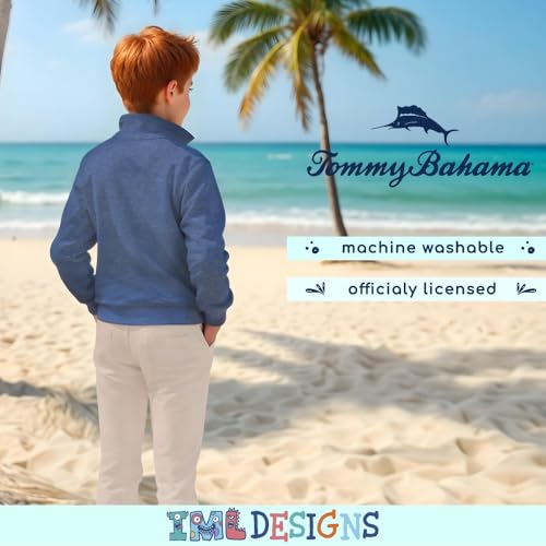 Image of Tommy Bahama Boys Pullover Quarter-Zip Long-Sleeved Sweater & Pants Set, Casual 2-Piece Back to School Outfit for Kids