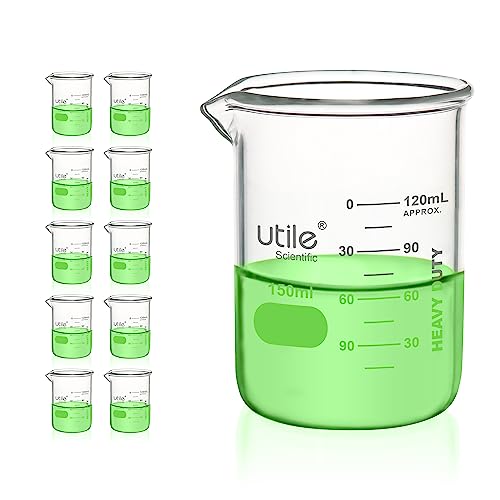 Utile 10pcs Heavy Duty Glass Beakers