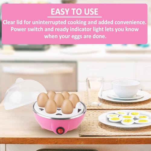 Image of Electric Egg Boiler | 3 Boiling Modes | Automatic Operation | Overheat Protection|75ml|Plastic|Multicolor