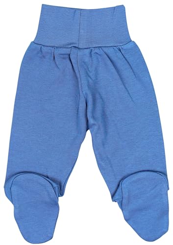 TupTam Pumphose Baby Jungen mit Fuß 3er Pack – Weiche Baby Hose aus Baumwolle mit Komfortbund, Farbe: Blau Navy Beige, Größe: 68