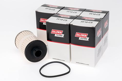 Baldwin PF10-CS Fuel Tank Filter Replacement Water-Block Element, Heavy Duty 17 Micron, Replaces GOLDENROD 496-5 and WIX 24042 (Pack of 6)