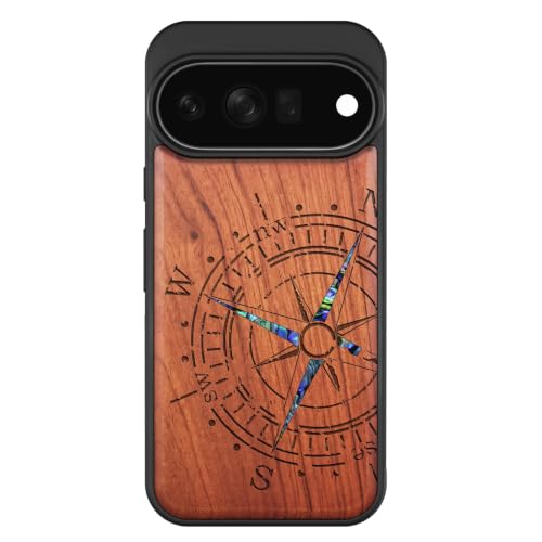 Étui Pixel 11 Pro XL en Bois Haut de Gamme Incrustation Coquille