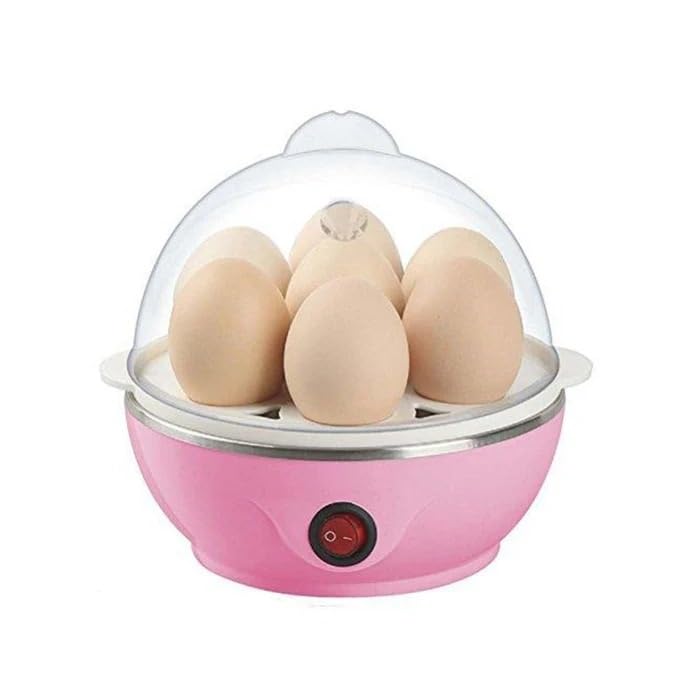 Garth Electric Egg Cooker and Poacher with Auto Shut Off for Soft, Medium and Hard Steaming,Cooking Also Boiling and Frying with 7-Egg Capacity (SINGLE LAYER) (Multicolour)