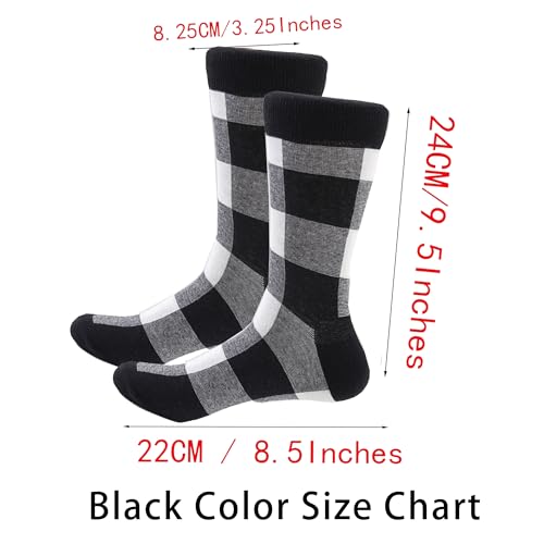 Buffalo-Plaid-Cotton-Socks - Check Crew Socks Hiking Casual Warm Socks 2-pairs Fit for women3