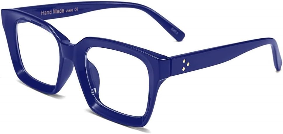 - Glasses Frame Womens, Square Thick Eyeglasses Frame, Classic Eyewear for Men E1061